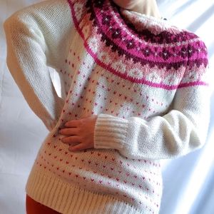Vintage • Super cute heart knit sweater tunic